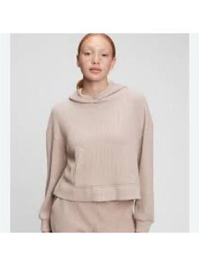 Gap Waffle-Knit Hoodie Colour margate sand beige size XL tall style 708734–02